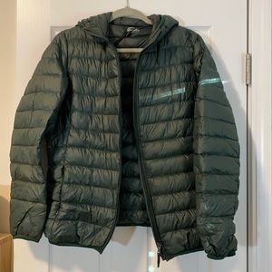 Forest green puff jacket